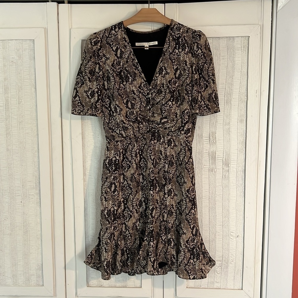 Veronica Beard Silk Reid Dress Python Size 0 - Picture 4 of 8